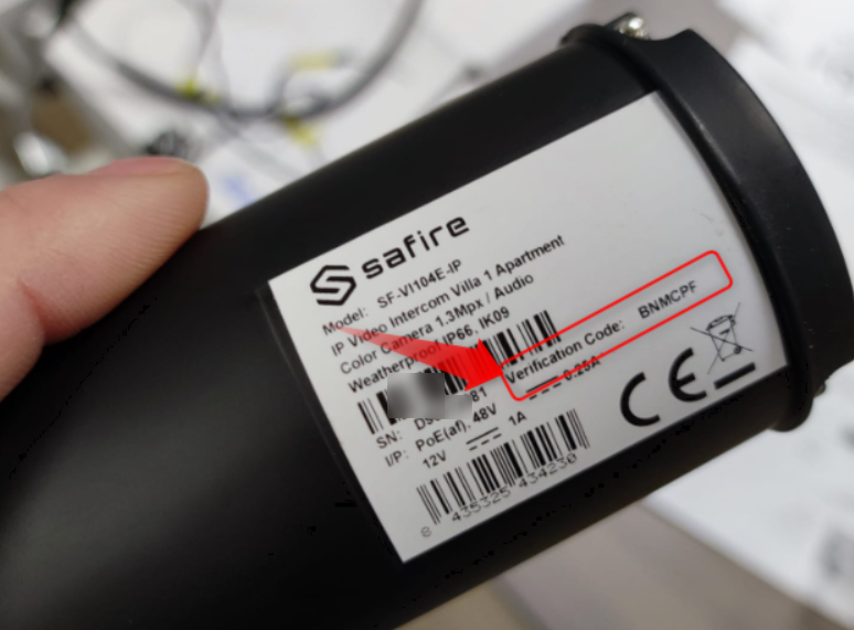 Safire cameras and video door phones that do not have a verification ...