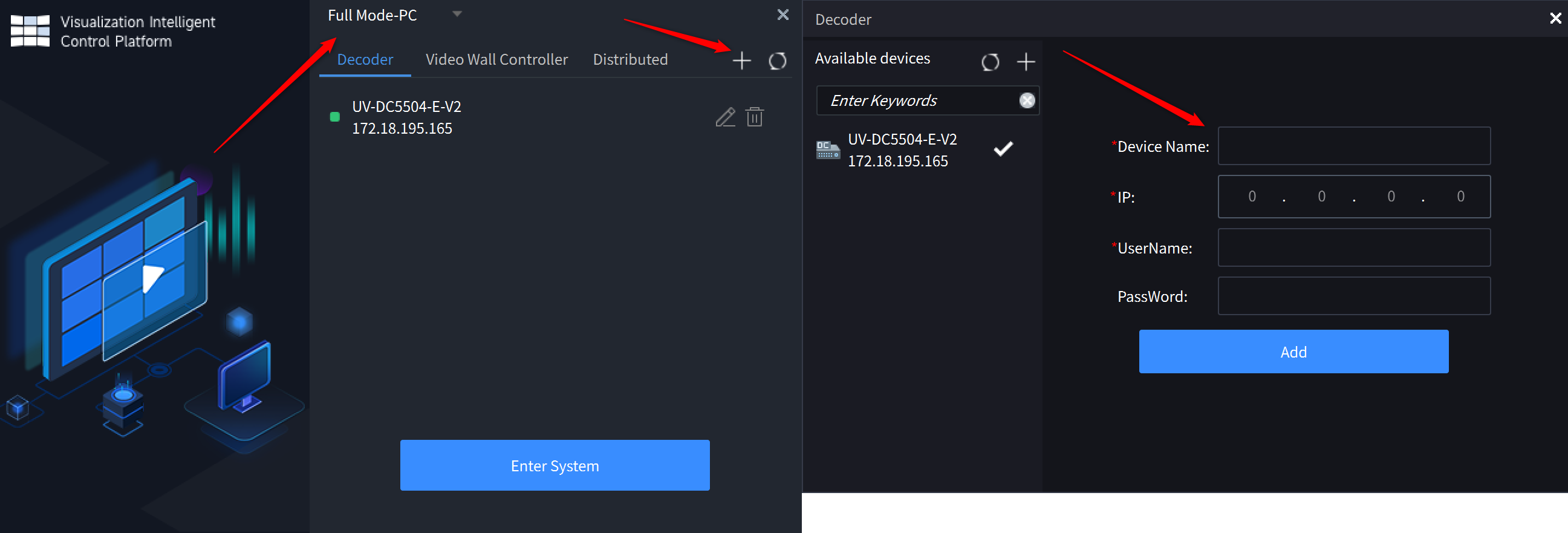 Configuración de decoder de Uniview a través de EzWall – Visiotech